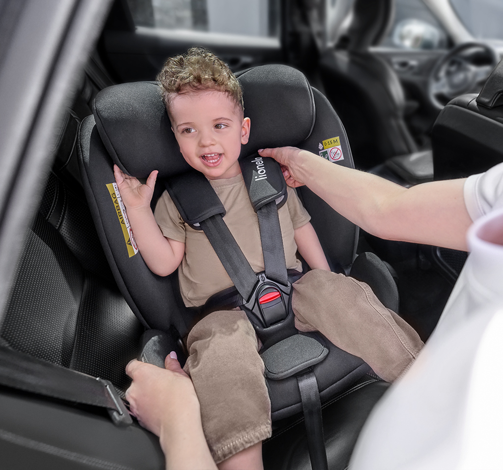 LIONELO Autosedačka Navy i-Size (40-150 cm) Black Turquoise