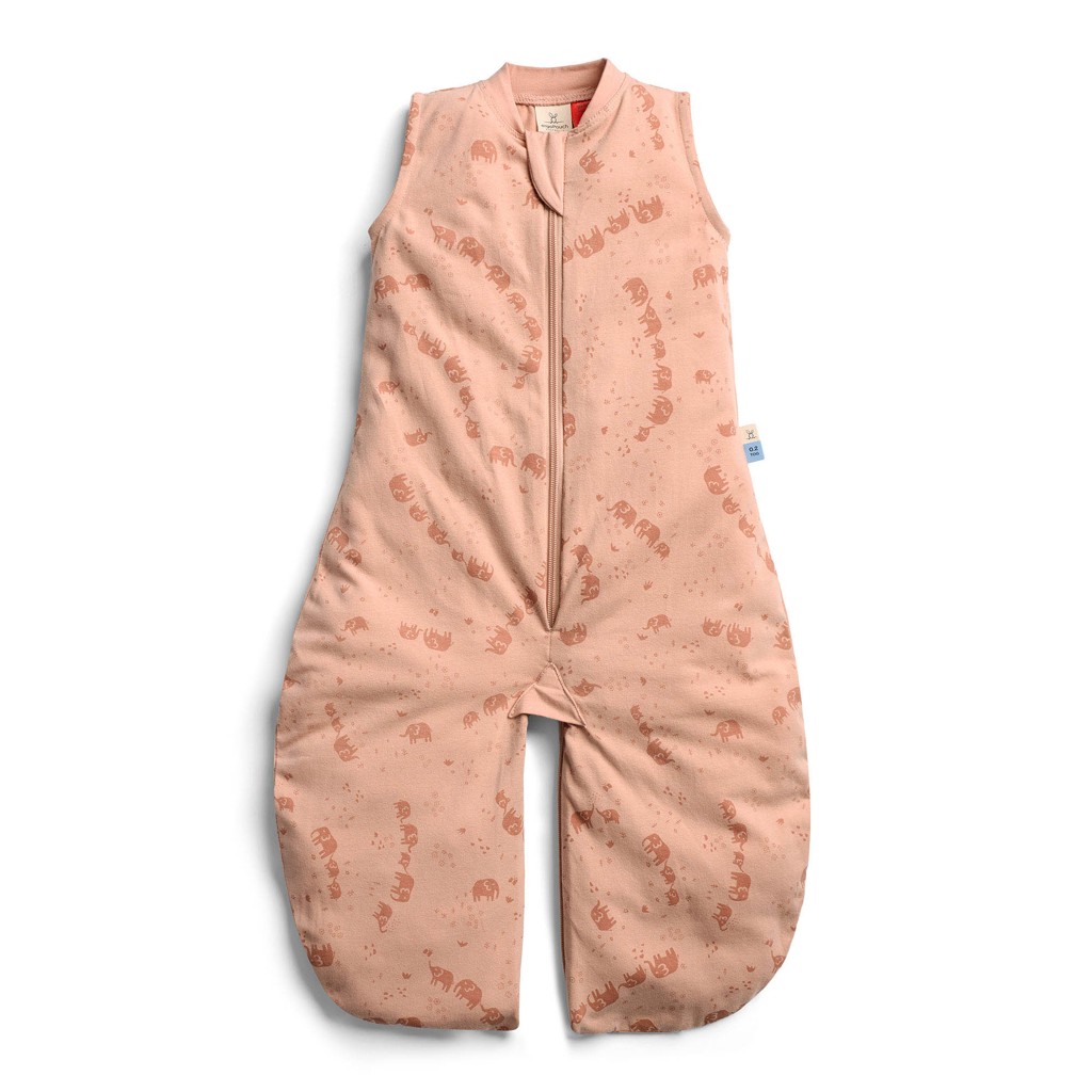 ERGOPOUCH Vak a overal na spanie 2v1 organická bavlna Suit Elephant Parade 8-24 m, 8-14 kg, 0,2 tog