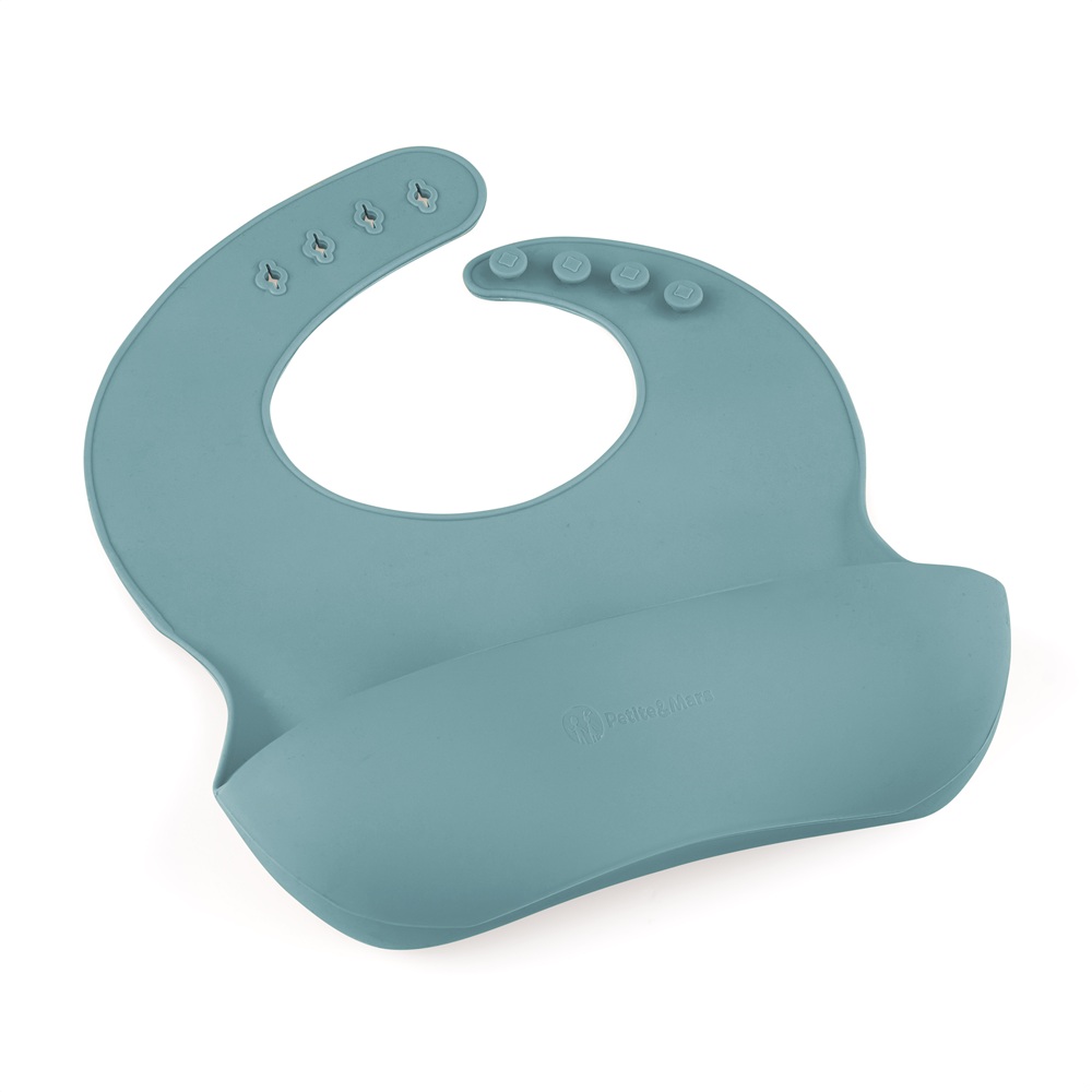 PETITE&amp;MARS Podbradník silikónový Take&amp;Match Frosted Sky 6m+