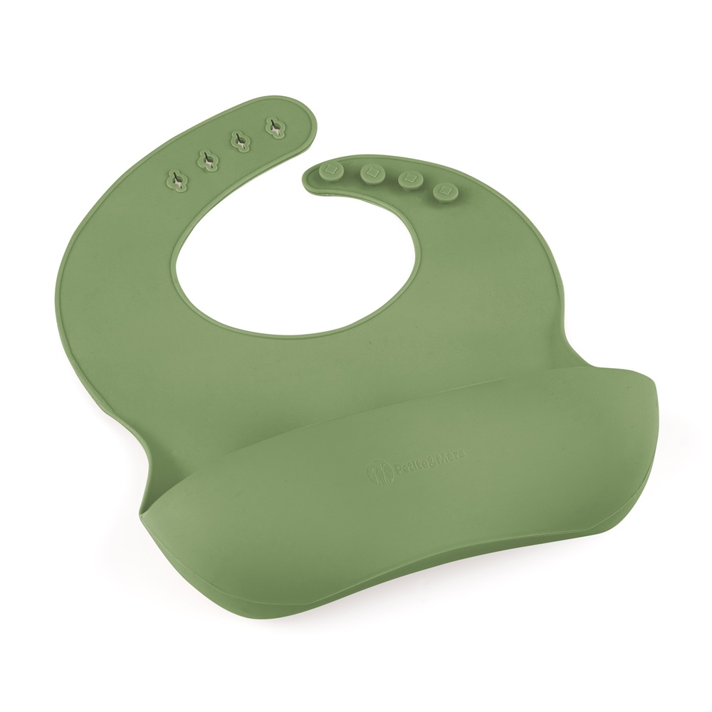 PETITE&amp;MARS Podbradník silikónový Take&amp;Match Sweet Pea 6m+