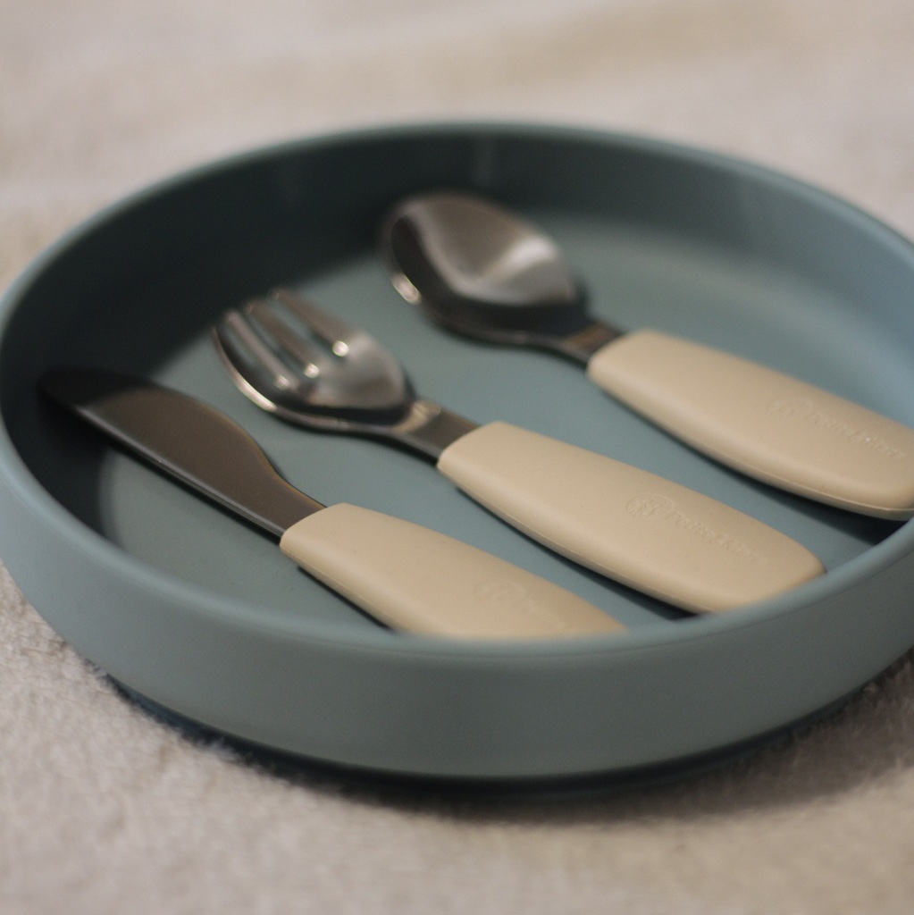 PETITE&amp;MARS Sada príborov s nerezovej ocele Take&amp;Match Sweet Pea 12m+