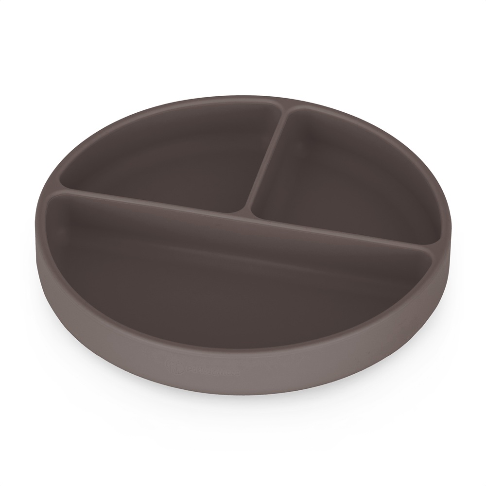 PETITE&amp;MARS Tanierik silikónový deliaci okrúhly Take&amp;Match Bitter Cocoa 6m+