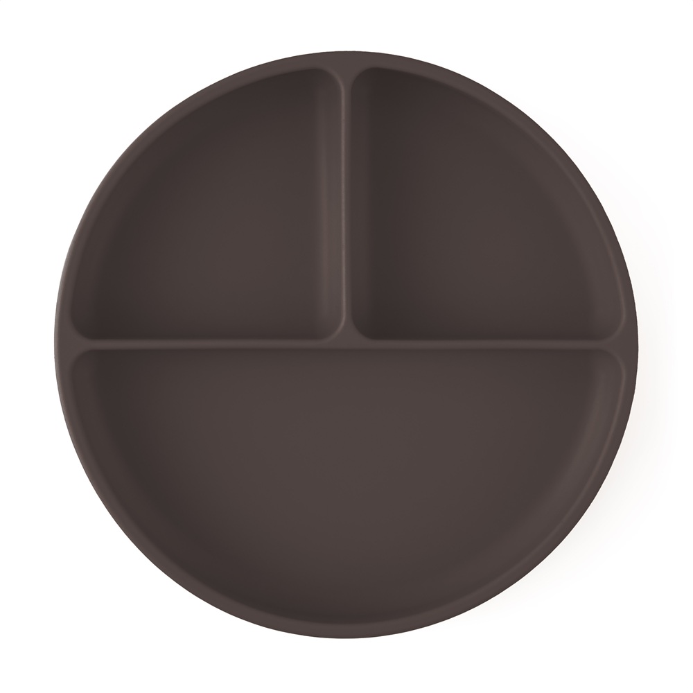 PETITE&amp;MARS Tanierik silikónový deliaci okrúhly Take&amp;Match Bitter Cocoa 6m+
