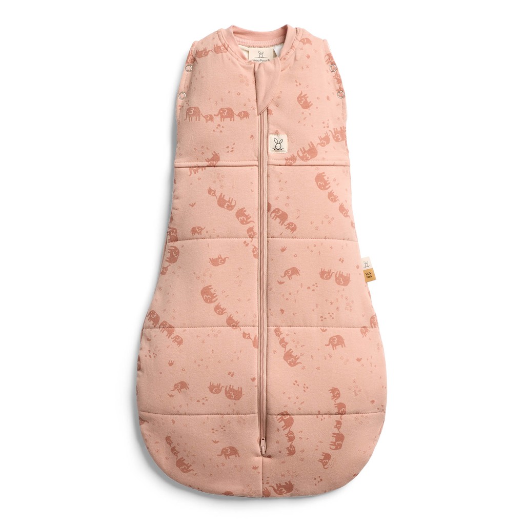 ERGOPOUCH Zavinovačka a vak na spanie 2v1 Cocoon Elephant Parade 3-6 m, 6-8 kg, 2,5 tog