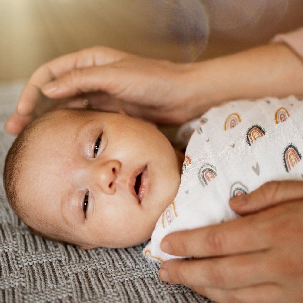 PETITE&amp;MARS Prikrývka bambusová mušelínová 2ks Misty Pink Meadow 120 x 120 cm