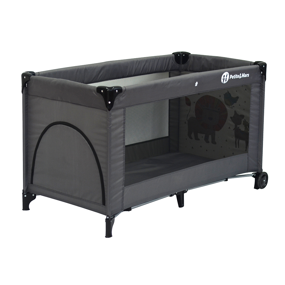 PETITE&amp;MARS Postieľka cestovná Koot - Lion Grey