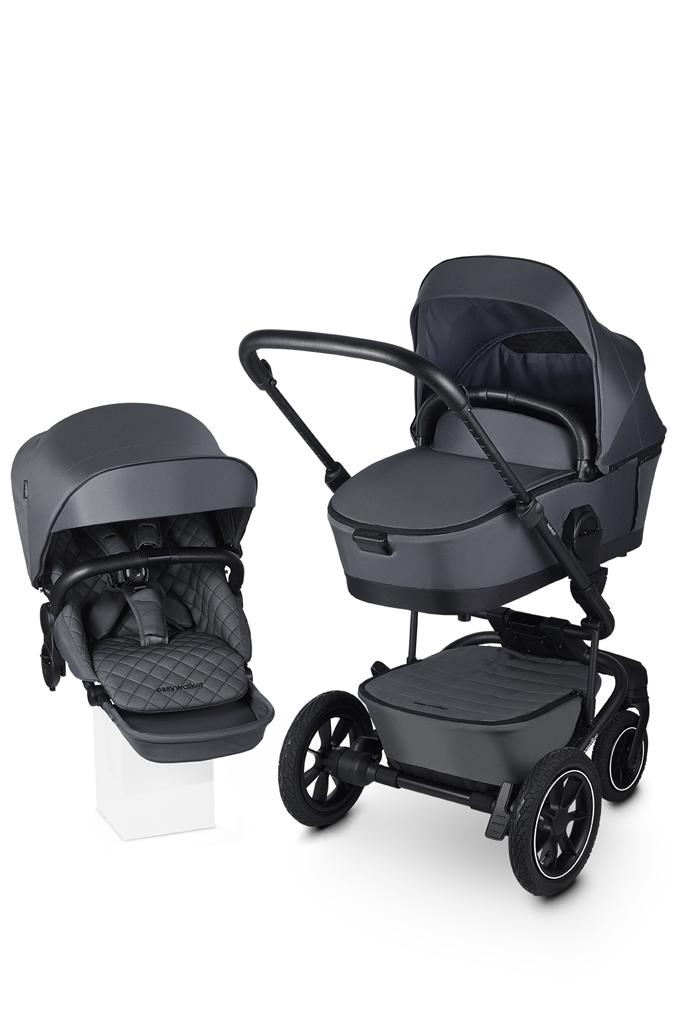 EASYWALKER Set XXL Harvey5 Air Premium Mineral Grey + KIDDY Evoluna i-size 2 + základňa