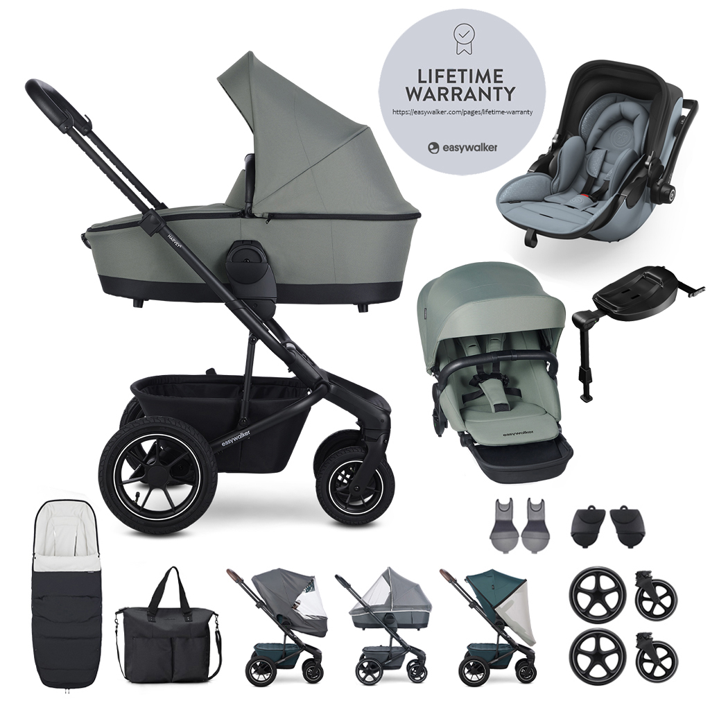 EASYWALKER Set XXL Harvey5 Air Agave Green + KIDDY Evoluna i-size 2 + základňa