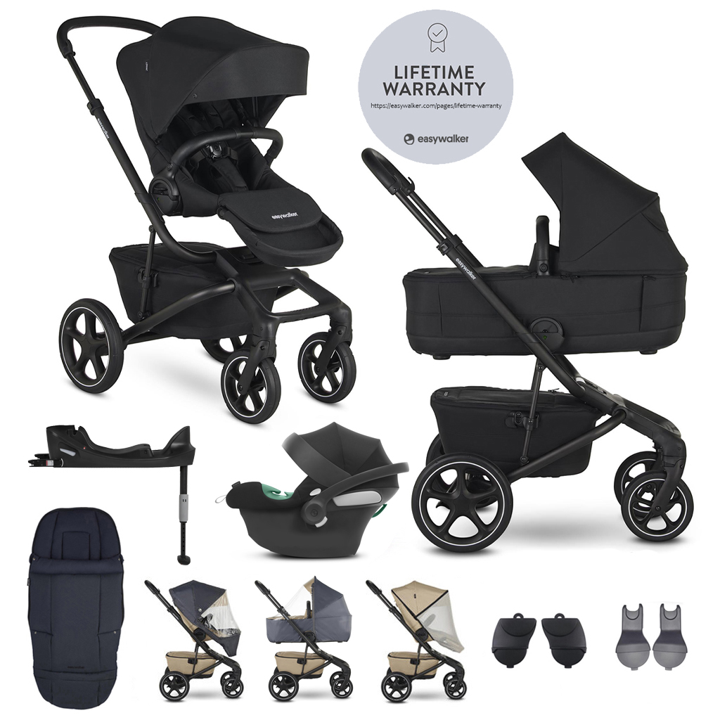 EASYWALKER SET Kočík 4v1 Jimmey Pepper Black XXL RWS + CYBEX Aton B2 i-Size + základňa