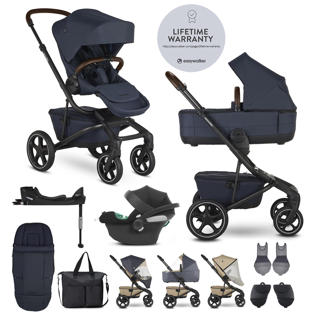 EASYWALKER SET Kočík 4v1 Jimmey Indigo Blue XXL RWS + CYBEX Aton B2 i-Size + základňa