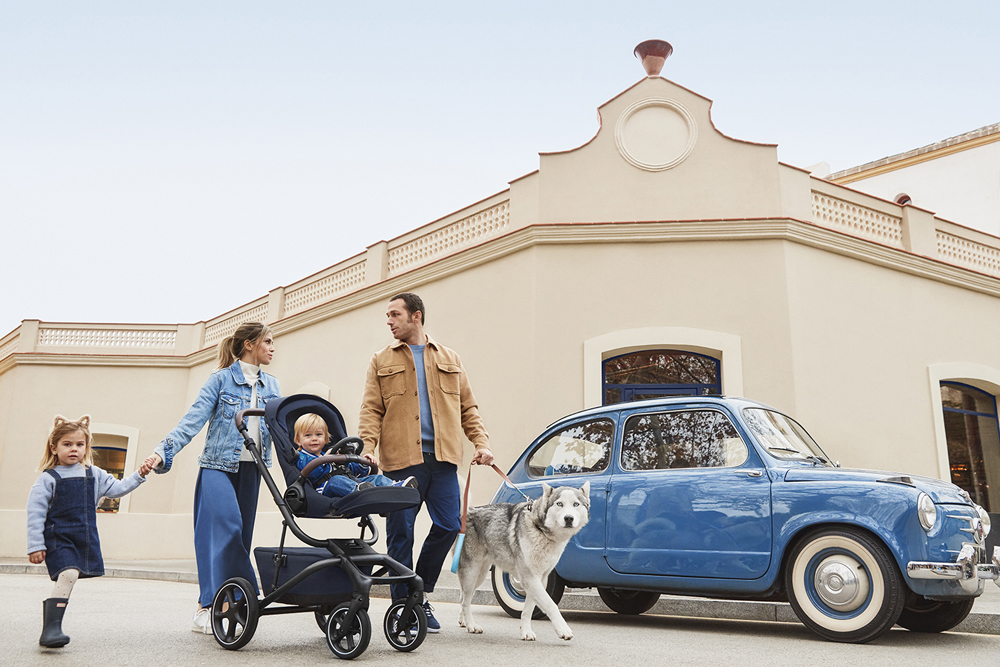 EASYWALKER SET Kočík 4v1 Jimmey Indigo Blue XXL AIR + RWS + CYBEX Aton B2 i-Size + základňa