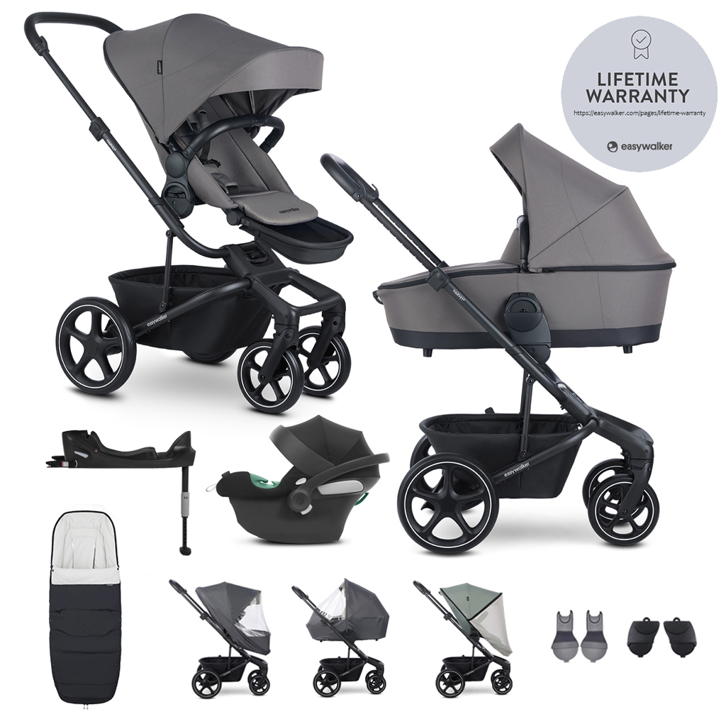 EASYWALKER SET Kočík 4v1 Harvey⁵ Pebble Grey XXL RWS + CYBEX Aton B2 i-Size