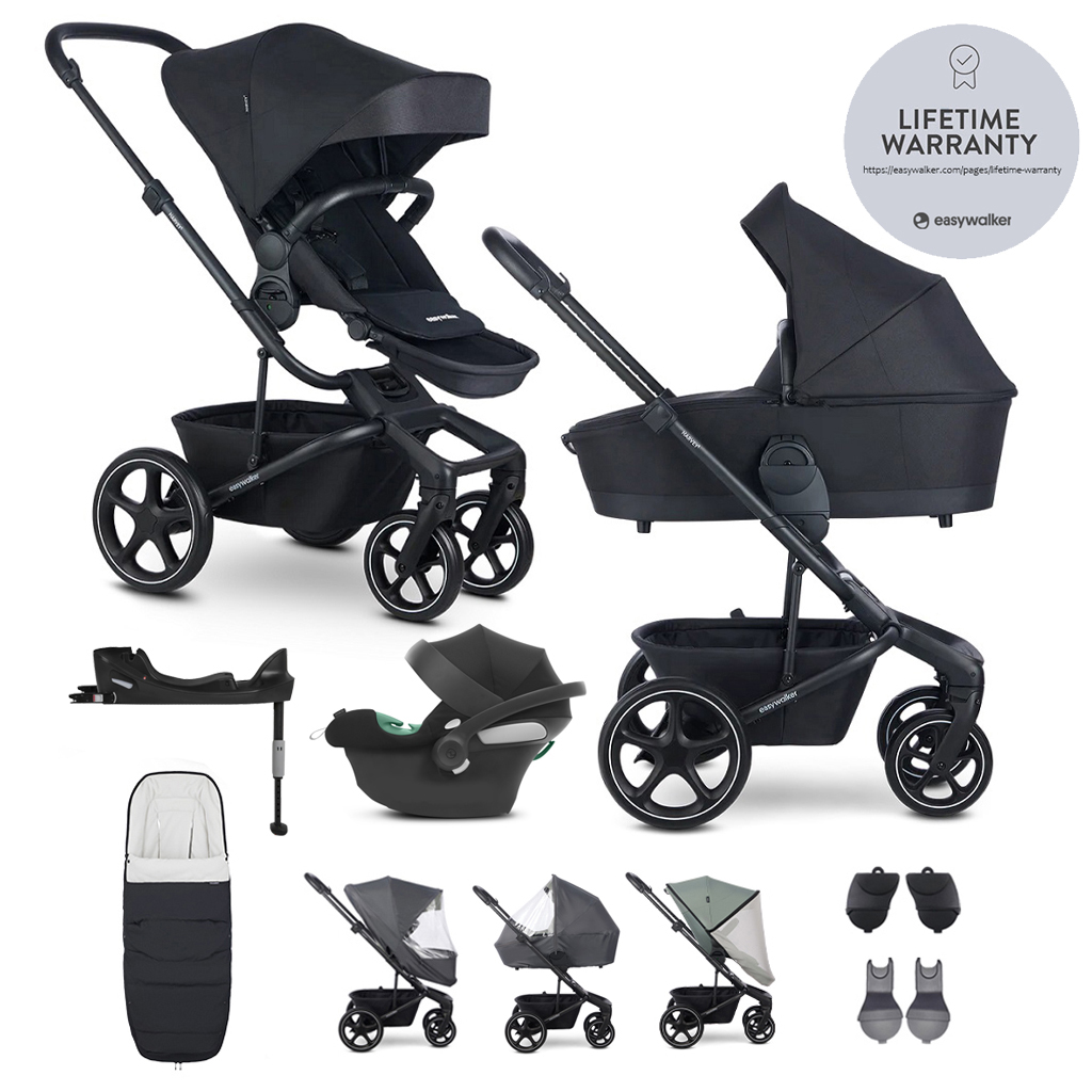 EASYWALKER SET Kočík 4v1 Harvey⁵ Midnight Black XXL RWS + CYBEX Aton B2 i-Size