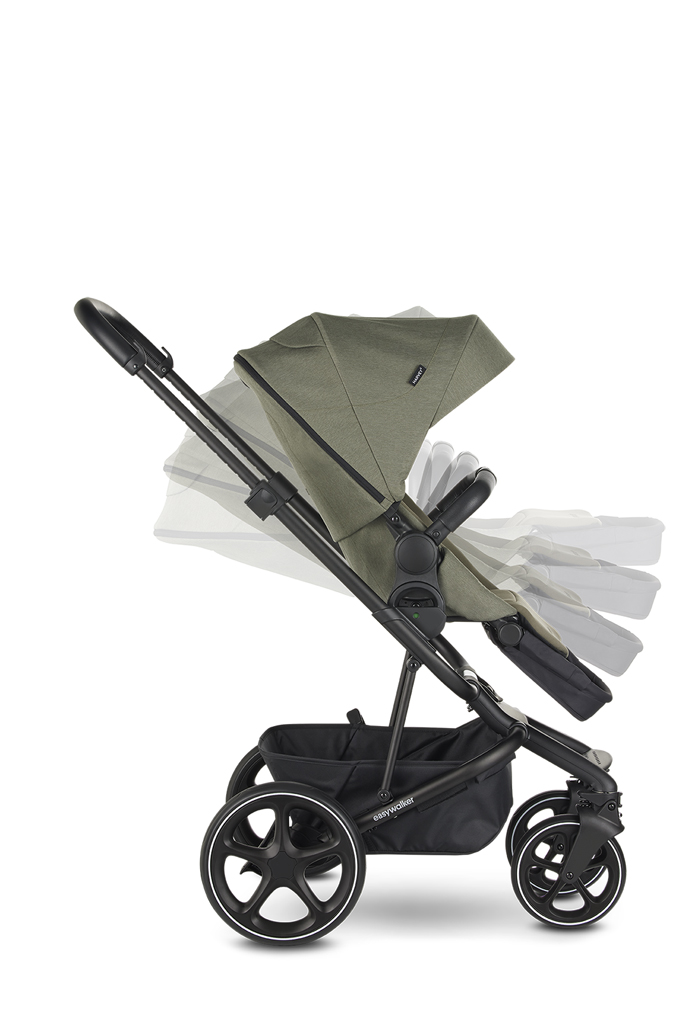 EASYWALKER Set 4XL Kočík kombinovaný Harvey3 Fossil Grey/Spring Green s príslušenstvom