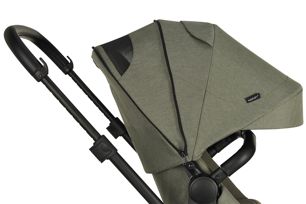 EASYWALKER Set 4XL Kočík kombinovaný Harvey3 Fossil Grey/Spring Green s príslušenstvom