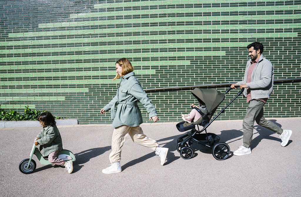 EASYWALKER Set 4XL Kočík kombinovaný Harvey3 Fossil Grey/Spring Green s príslušenstvom