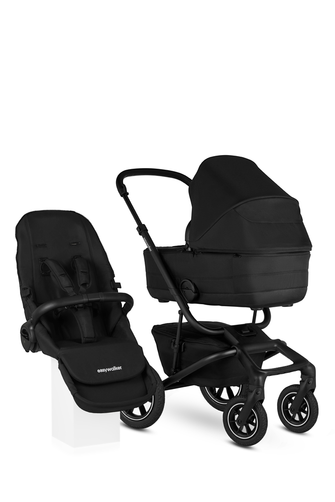 EASYWALKER Kočík kombinovaný Jimmey Pepper Black XXL AIR + RWS + KIDDY Evoluna i-size 2 +základňa