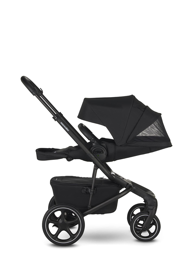 EASYWALKER Kočík kombinovaný Jimmey 2v1 Pepper Black LITE RWS + KIDDY Evoluna i-size 2 + základňa