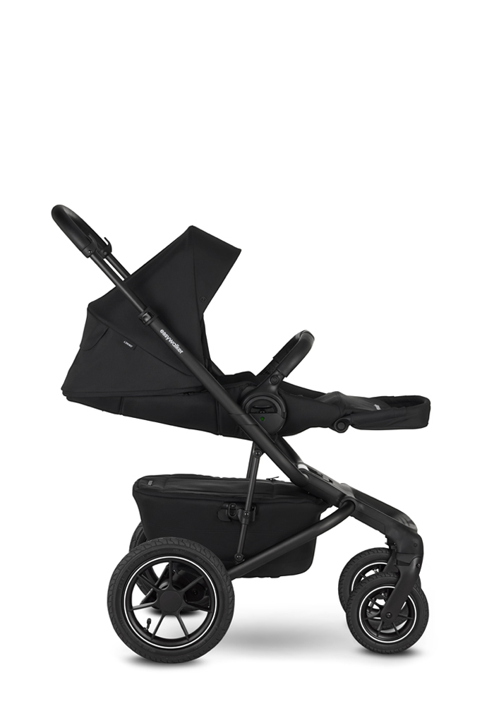 EASYWALKER Kočík kombinovaný Jimmey 2v1 Pepper Black LITE AIR + KIDDY Evoluna i-size 2 + základňa