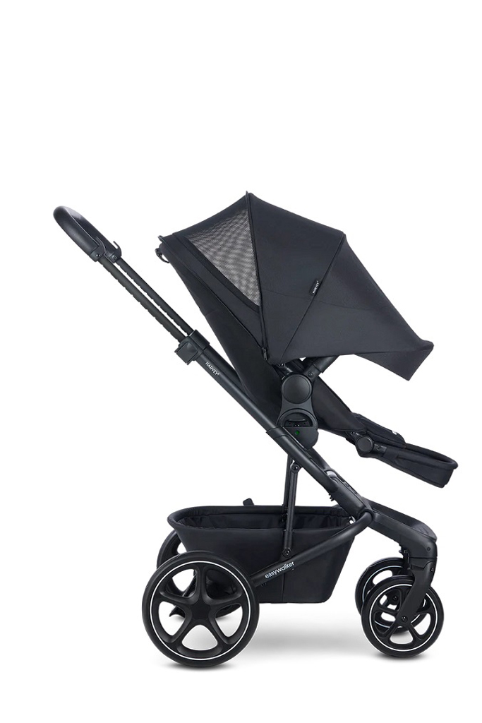 EASYWALKER Kočík kombinovaný Harvey⁵ Midnight Black XXL RWS + KIDDY Evoluna i-size 2 + základňa