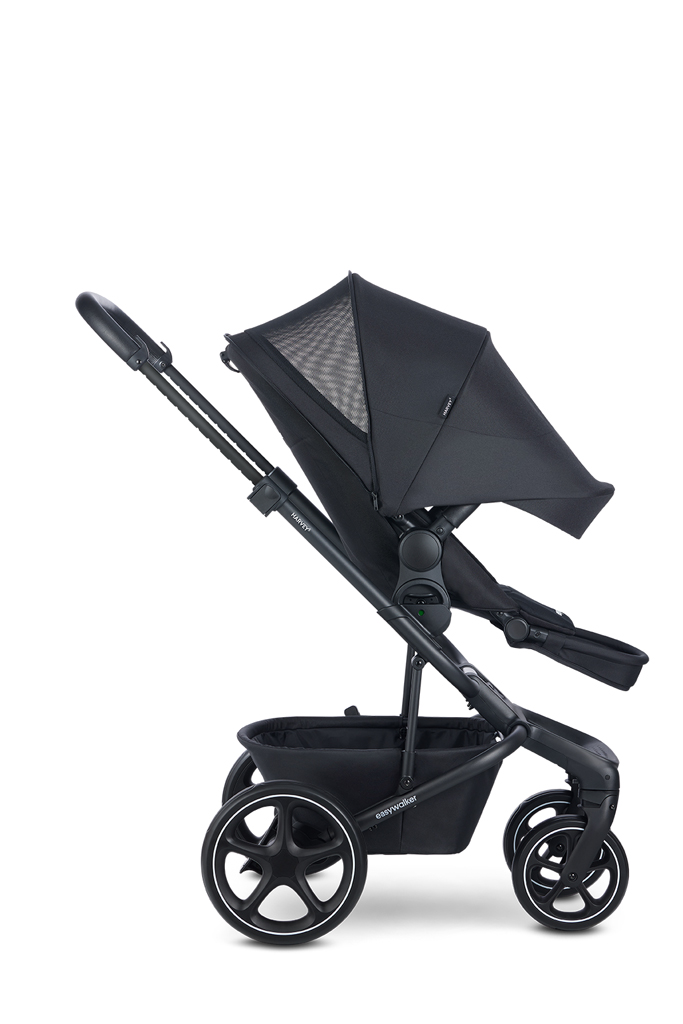 EASYWALKER Kočík kombinovaný Harvey⁵ 2v1 Midnight Black LITE RWS +KIDDY Evoluna i-size 2,základňa