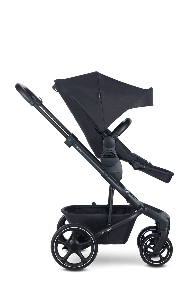 EASYWALKER Kočík kombinovaný Harvey⁵ 2v1 Midnight Black LITE RWS +KIDDY Evoluna i-size 2,základňa