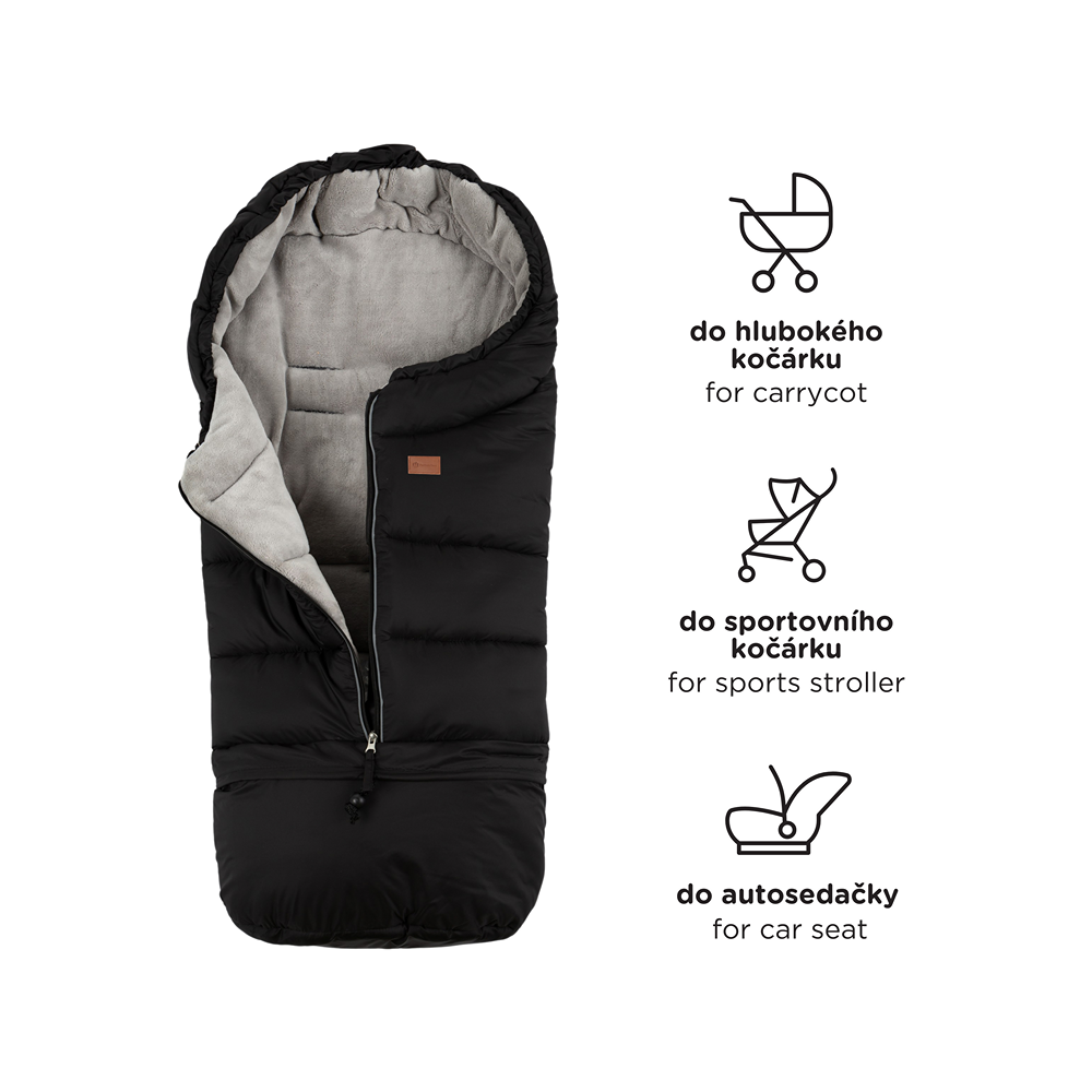 EASYWALKER Kočík športový Jackey2 XL Midnight Black + PETITE&amp;MARS fusak Jibot ZADARMO