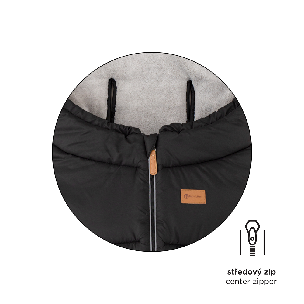 EASYWALKER Kočík športový Jackey2 XL Midnight Black + PETITE&amp;MARS fusak Jibot ZADARMO