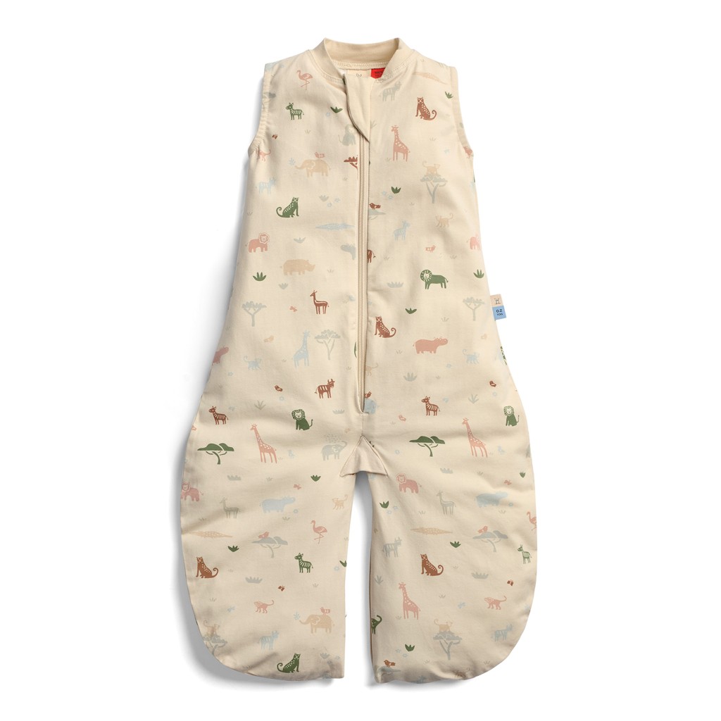 ERGOPOUCH Vak a overal na spanie 2v1 organická bavlna Suit Savannah 8-24 m, 8-14 kg, 0,2 tog