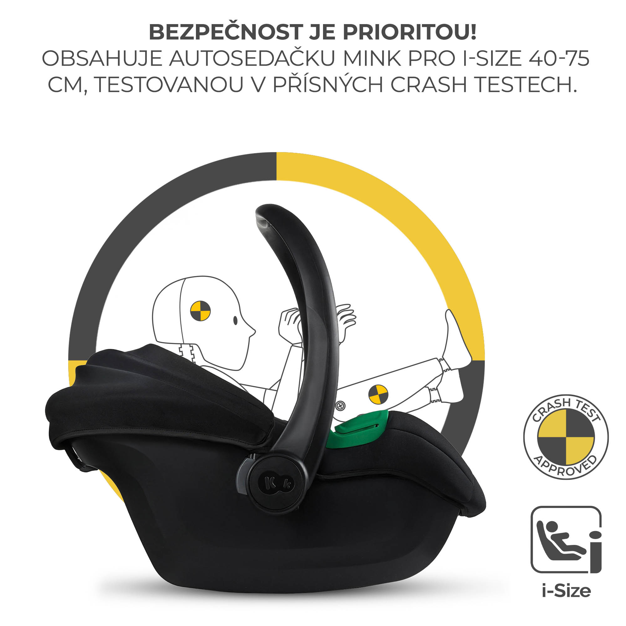 KINDERKRAFT Kočík kombinovaný 3v1 Esme Pro Pure Black