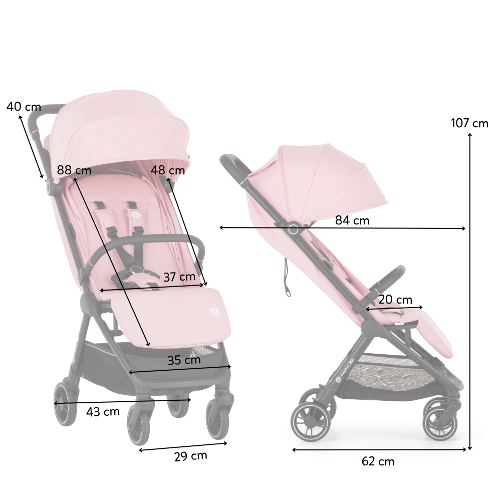 PETITE&amp;MARS Kočík športový Zip Silky Rose