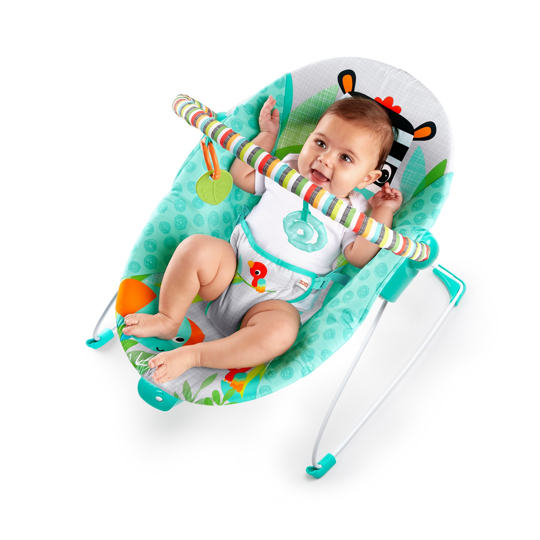 BRIGHT STARTS Lehátko vibrujúce Zig Zag Zebra 0m+, do 9kg