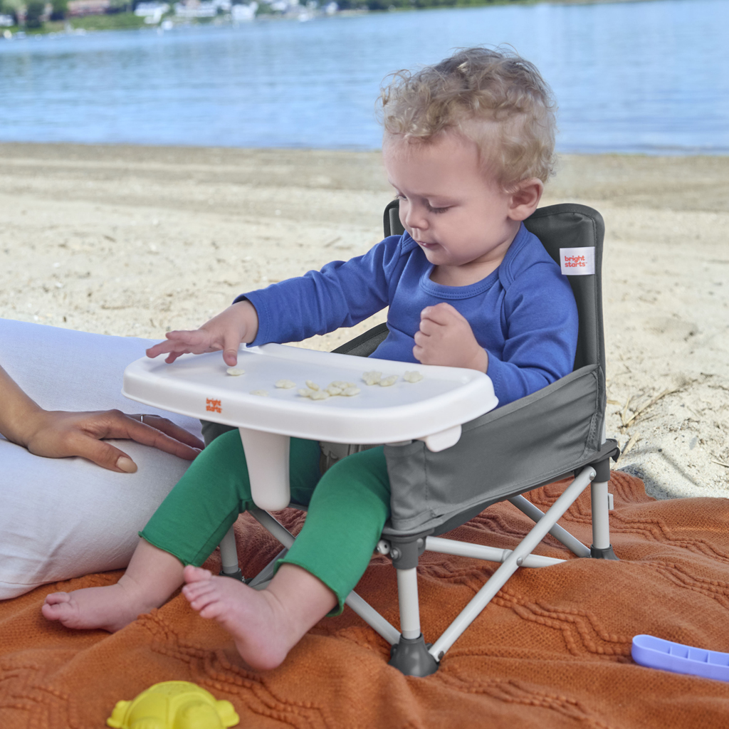 BRIGHT STARTS Stolička jedálenská prenosná Pop 'N Sit™ 6m+ do 15kg