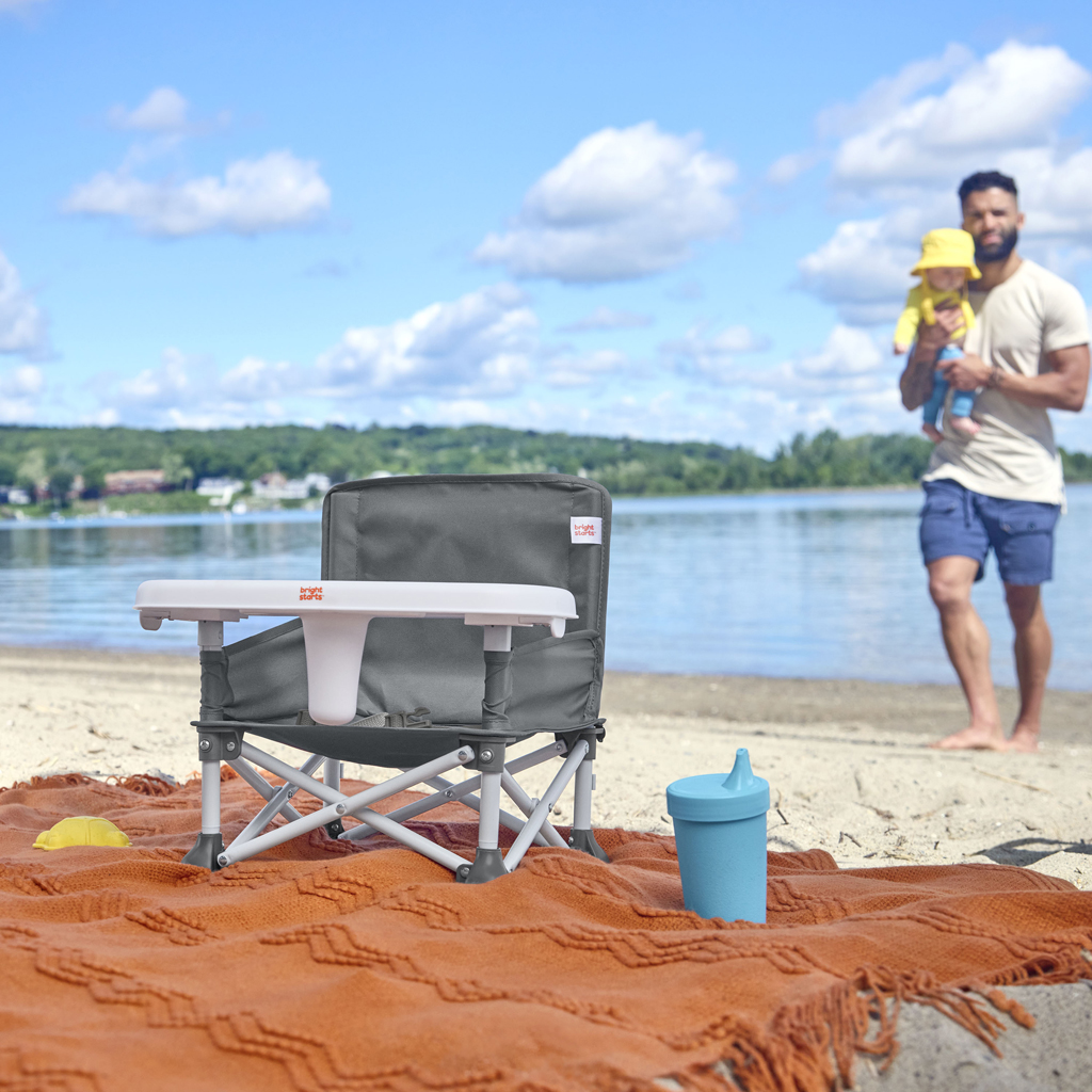 BRIGHT STARTS Stolička jedálenská prenosná Pop 'N Sit™ 6m+ do 15kg