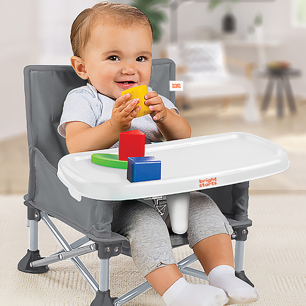 BRIGHT STARTS Stolička jedálenská prenosná Pop 'N Sit™ 6m+ do 15kg
