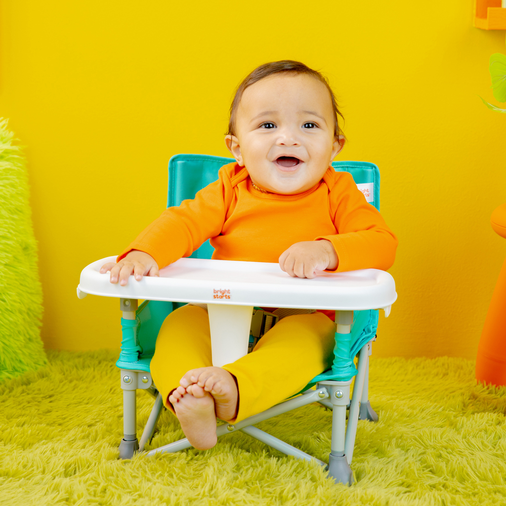 BRIGHT STARTS Stolička jedálenská prenosná Pop 'N Sit™ 6m+ do 15kg
