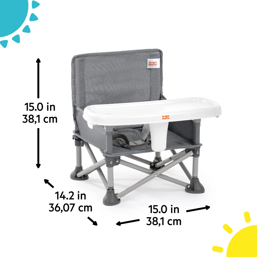 BRIGHT STARTS Stolička jedálenská prenosná Pop 'N Sit™ 6m+ do 15kg