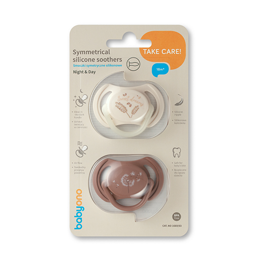 BABYONO Cumlíky silikónové symetrické 18m+, 2 ks