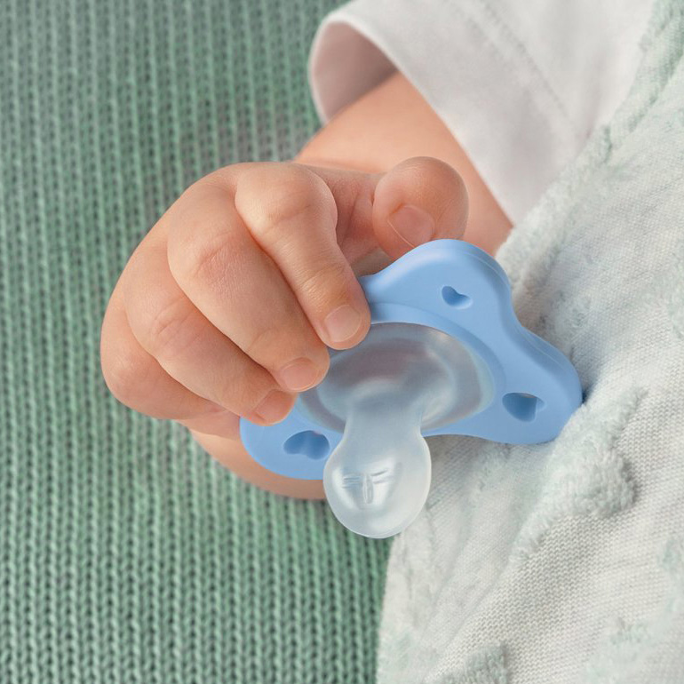 CHICCO Cumlík Physio Dual Soft silikónový dievča 6-16m, 2 ks