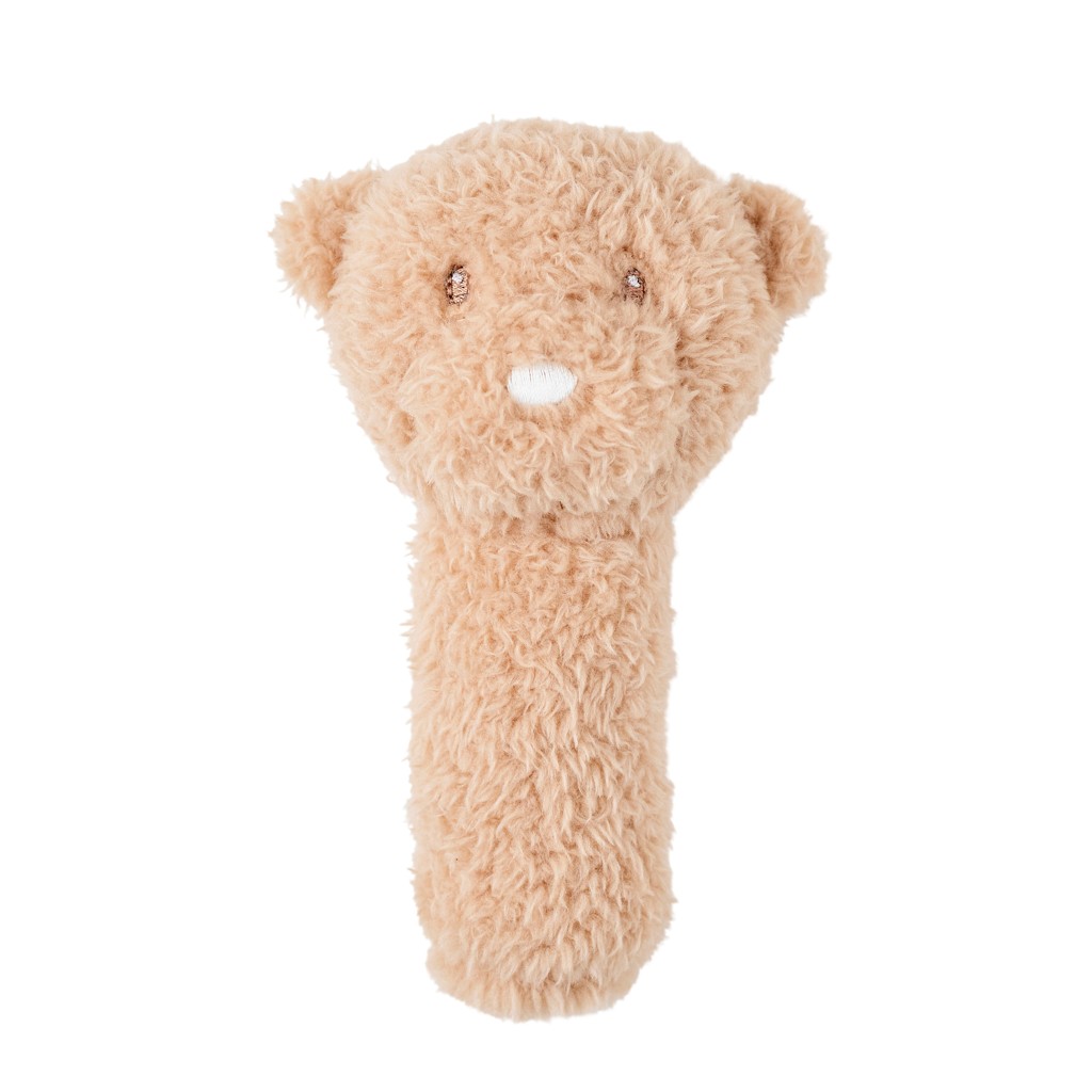 NATTOU Hračka plyšová hrkálka Teddy medvedík 14 cm, 0m+