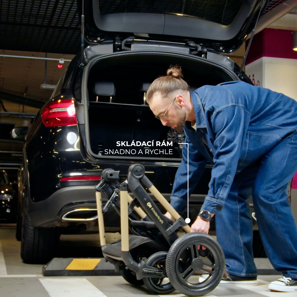 KINDERKRAFT Kočík kombinovaný 3v1 Moov 2 XL Air Grey