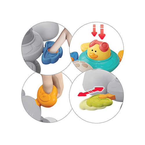 BABYONO Hračka senzorická s prísavkou korytnačka Turtle 6m+