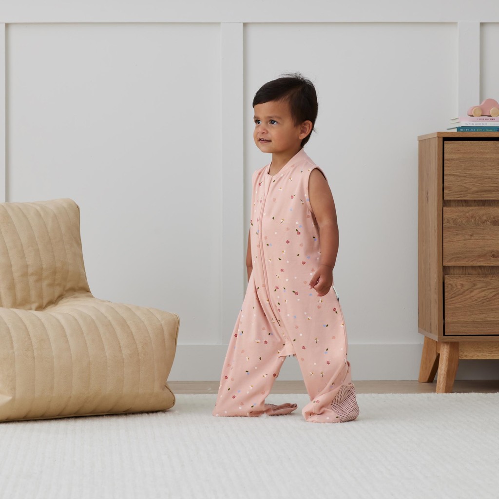 ERGOPOUCH Vak a overal na spanie 2v1 organická bavlna Suit Daisies 3-12 m, 6-10 kg, 0,2 tog