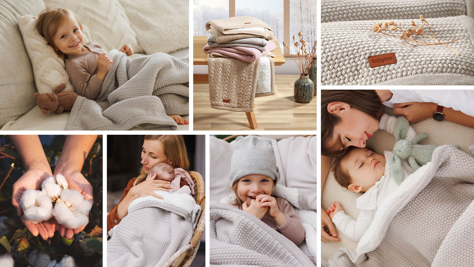 BABYONO Deka bavlnená s fleecovou podšívkou 75 x 100 cm sivá