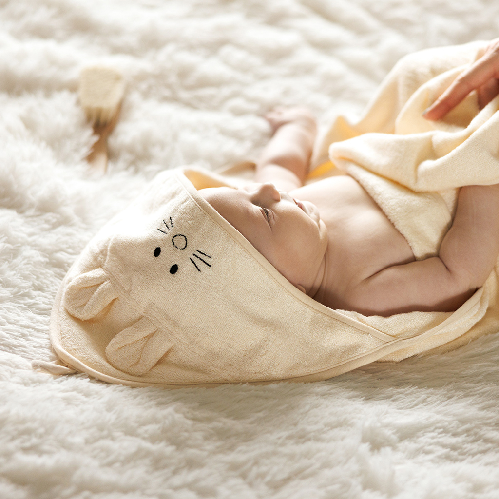 BABYONO Osuška bambusová Super Soft Cream 100x100 cm