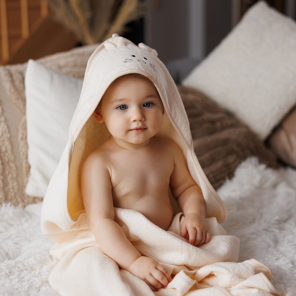 BABYONO Osuška bambusová Super Soft Cream 100x100 cm