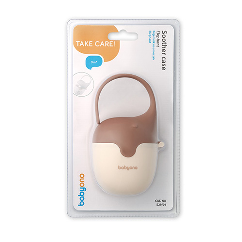 BABYONO Puzdro na cumlík slon béžovej 0m+
