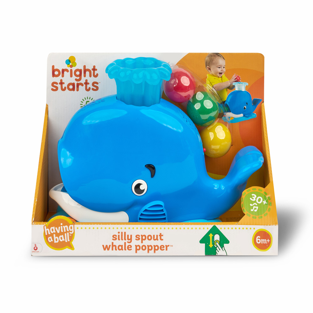 BRIGHT STARTS Hračka hudobná svetelná veľryba Popper 6m+