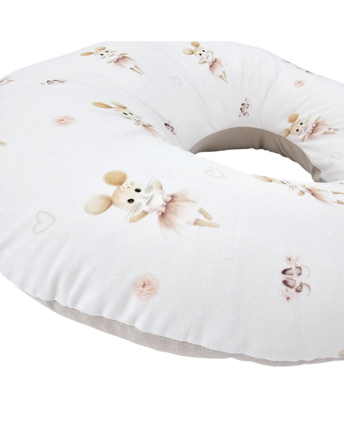 EKO Vankúš na dojčenie malý Velvet Ballerina Mouse 60x60cm