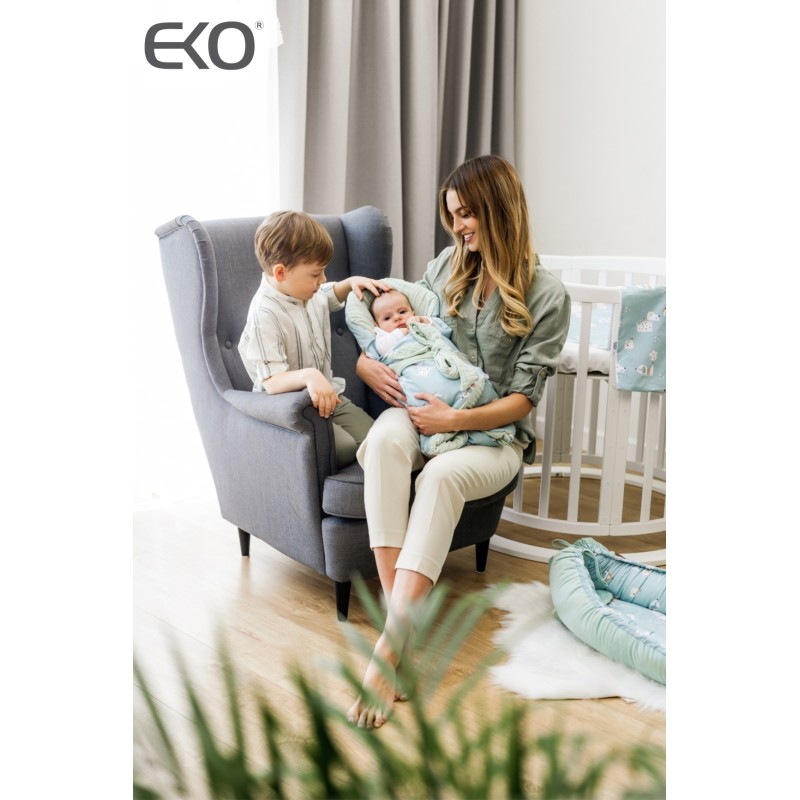 EKO Zavinovačka mušelínová s kokosovou vyberateľnou vložkou a mašľou Ballerina Mouse 75x75cm